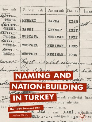 cover image of Naming and Nation-building in Turkey